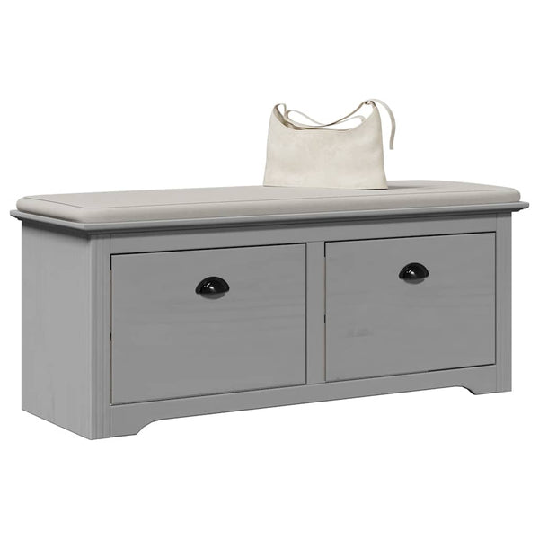 vidaXL Banc d'entrée BODO Gris 114x40x45 cm