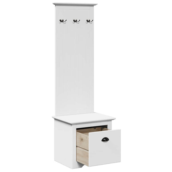 Flurschrank Weiß mit Haken 50x40x157cm