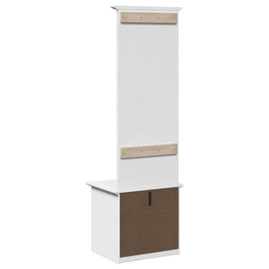 Flurschrank Weiß mit Haken 50x40x157cm