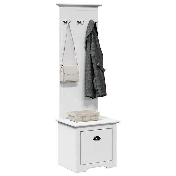 Flurschrank Weiß mit Haken 50x40x157cm