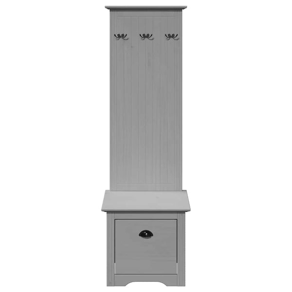 Grauer Flurschrank mit Haken 50x40x157 cm