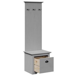 Grauer Flurschrank mit Haken 50x40x157 cm