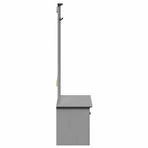 Grauer Flurschrank mit Haken 50x40x157 cm