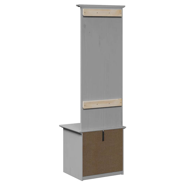 Grauer Flurschrank mit Haken 50x40x157 cm