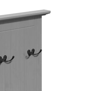 Grauer Flurschrank mit Haken 50x40x157 cm