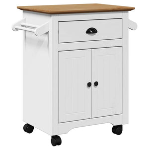 Küchenwagen BODO Weiß/Braun 72x45x80 cm