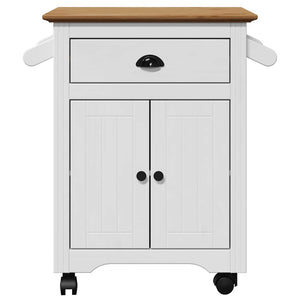 Küchenwagen BODO Weiß/Braun 72x45x80 cm
