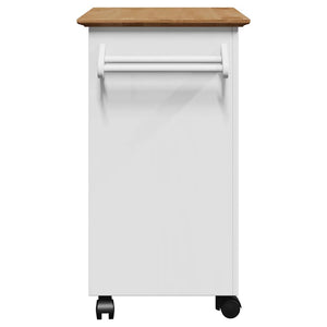 Küchenwagen BODO Weiß/Braun 72x45x80 cm