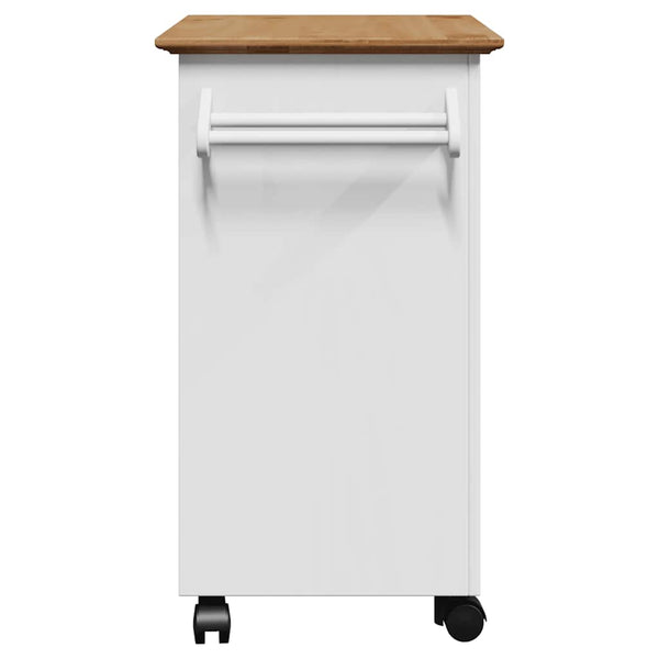 Küchenwagen BODO Weiß/Braun 72x45x80 cm