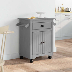 vidaXL Chariot de cuisine BODO Gris 72x45x80 cm