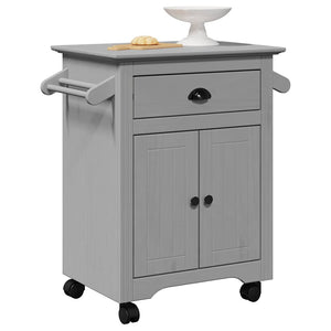 vidaXL Chariot de cuisine BODO Gris 72x45x80 cm