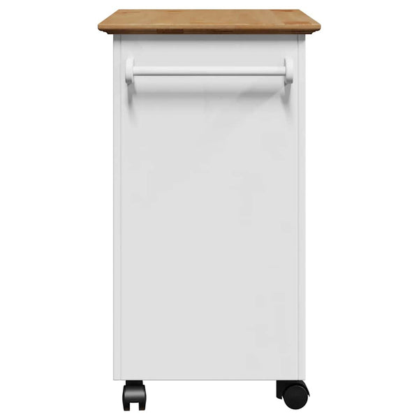 Küchenwagen BODO Weiß/Braun 67,5x45x80 cm