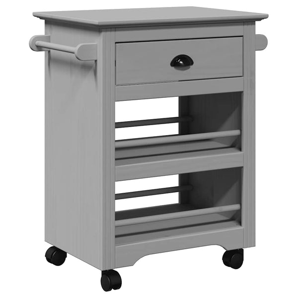 vidaXL Chariot de cuisine BODO gris 67,5x45x80 cm