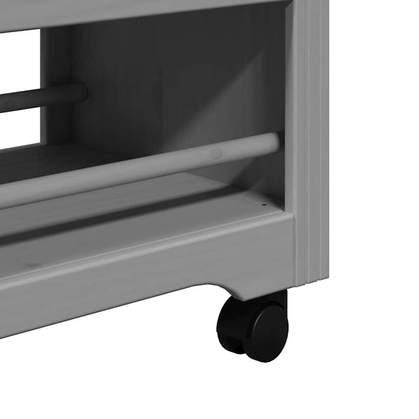 vidaXL Chariot de cuisine BODO gris 67,5x45x80 cm