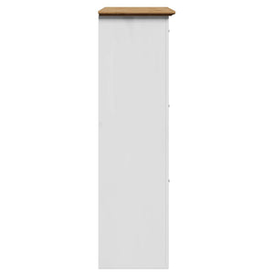 Schuhregal BODO Weiß/Braun 80x35x118 cm