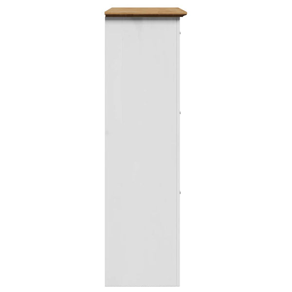 Schuhregal BODO Weiß/Braun 80x35x118 cm
