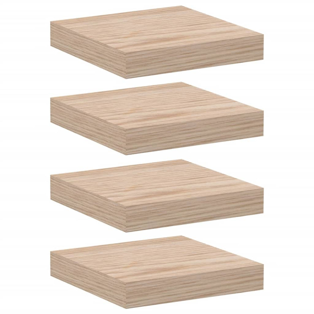 vidaXL Étagère murale 4 pcs 23x23,5x4 cm Bois d'ingénierie
