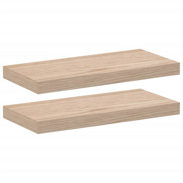 Schweberegale 2er Set, 50cm, Eiche
