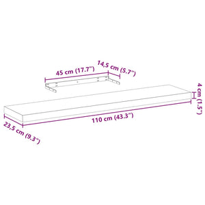 Schweberegal 110 cm aus Holzwerkstoff