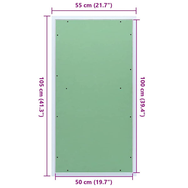 Zugangsklappe Grün/Silber 55x105cm