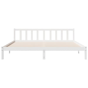 Extra langes Massivholzbett 180x210 Weiß