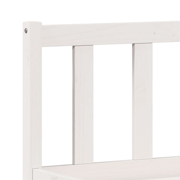 Extra langes Massivholzbett 180x210 Weiß
