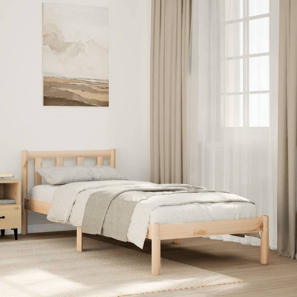 Massivholzbett 80x220 Kiefer extra lang