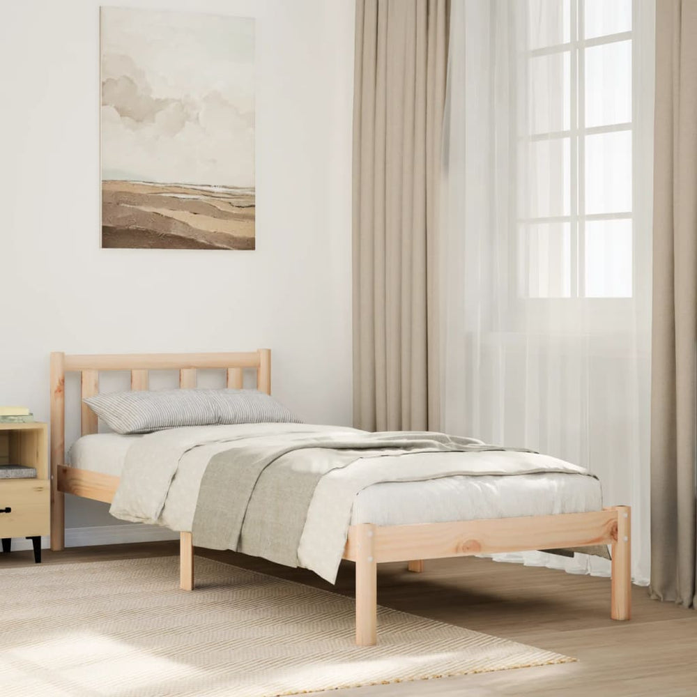 Massivholzbett 90x220 Kiefer extra lang