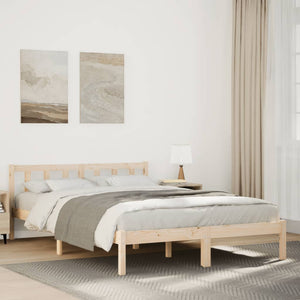 Massivholzbett 140x220 Kiefer extra lang