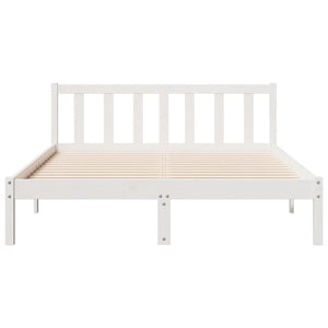 Massivholzbett Weiß 160x220 Kiefer Extra Lang