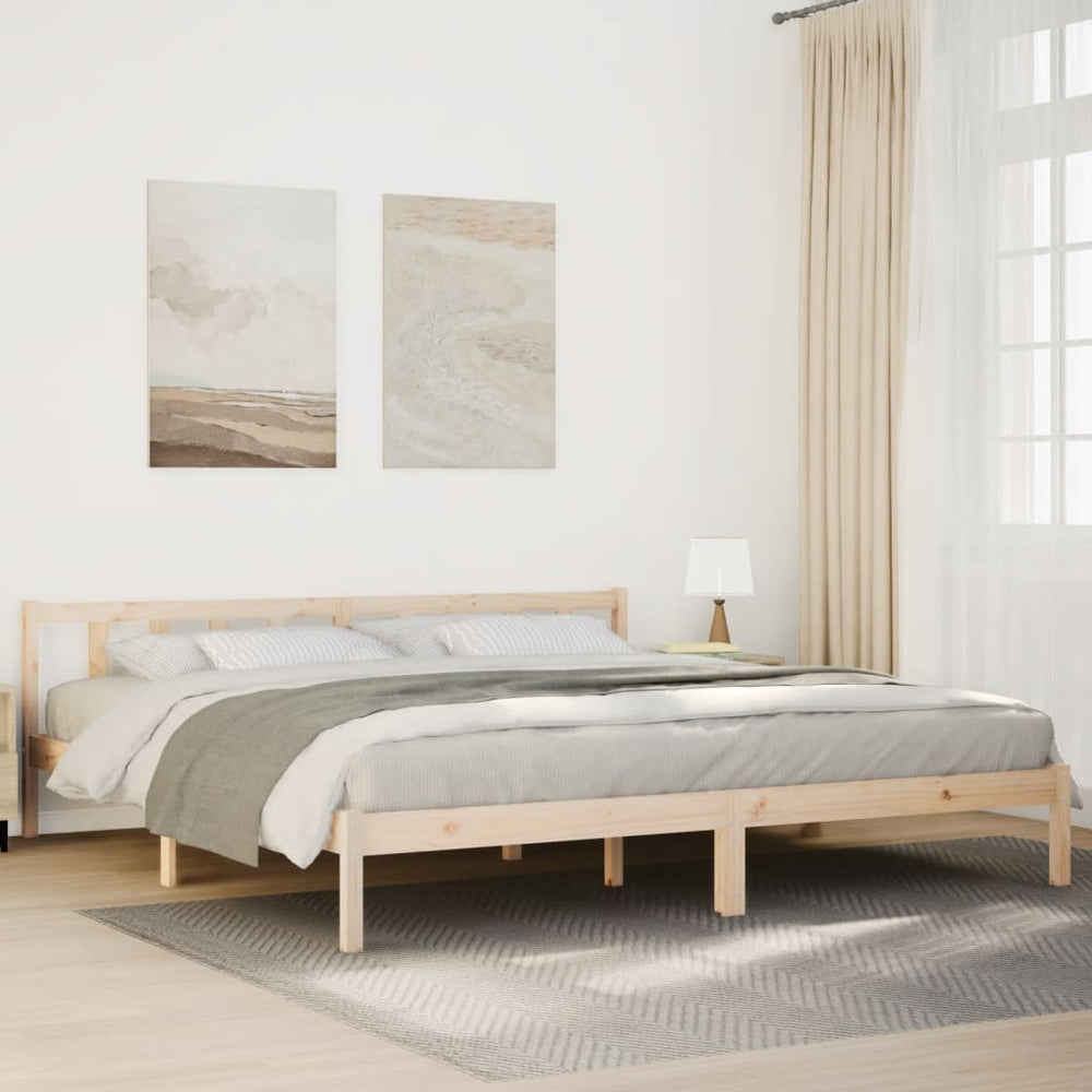 Massivholzbett 180x220 Kiefer ohne Matratze