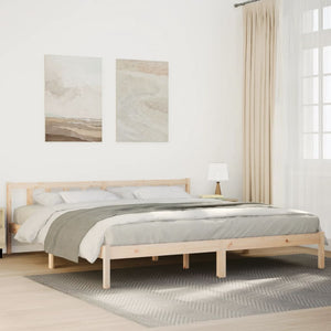 vidaXL Lit extra long en bois massif sans matelas 200x220 cm Pin