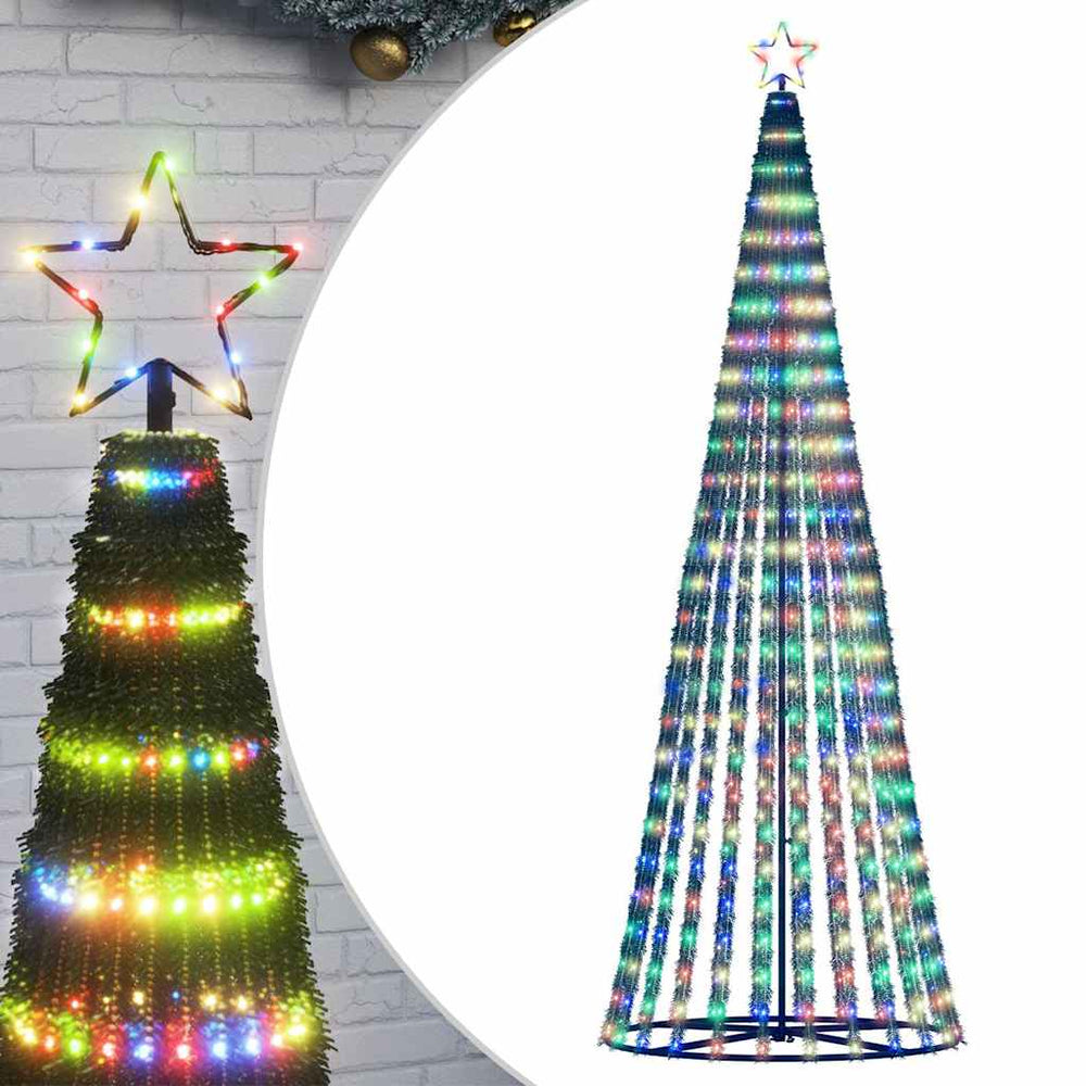 Mehrfarbiger LED Weihnachtsbaum, 247 cm