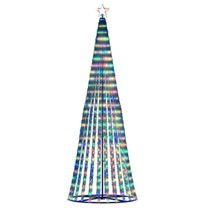 Mehrfarbiger LED Weihnachtsbaum, 247 cm