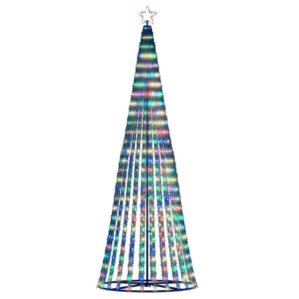 Mehrfarbiger LED Weihnachtsbaum, 247 cm