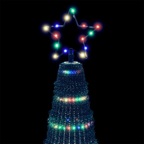 Mehrfarbiger LED Weihnachtsbaum, 247 cm