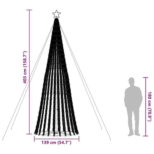 LED Weihnachtsbaum Warmweiß 403 cm