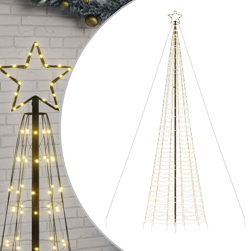 LED Weihnachtsbaum mit Erdspießen Warmweiß 500cm
