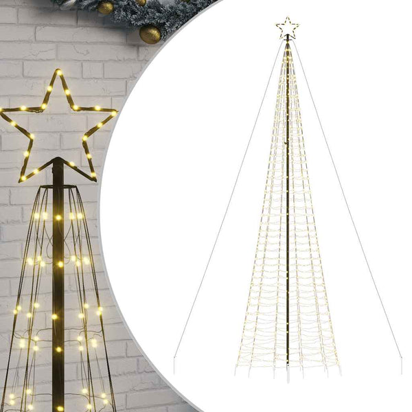 LED Weihnachtsbaum mit Erdspießen Warmweiß 500cm