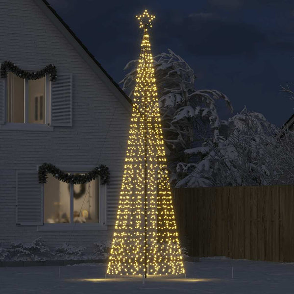 LED Weihnachtsbaum mit Erdspießen Warmweiß 500cm