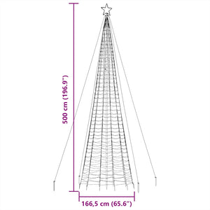LED Weihnachtsbaum mit Erdspießen Warmweiß 500cm
