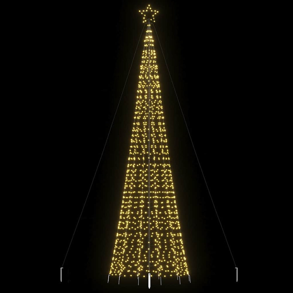 LED Weihnachtsbaum mit Erdspießen Warmweiß 500cm