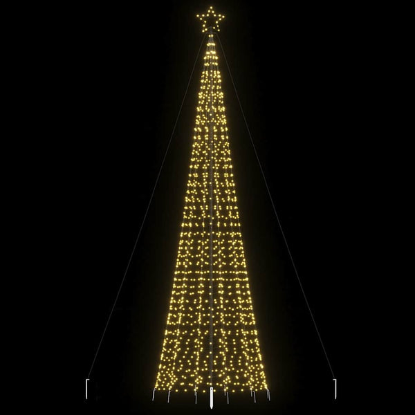 LED Weihnachtsbaum mit Erdspießen Warmweiß 500cm