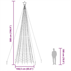 LED Weihnachtsbaum Blau 500 cm