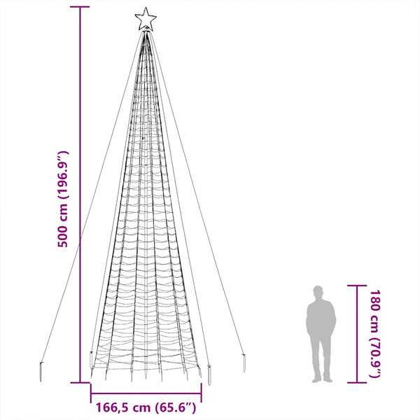 LED Weihnachtsbaum Blau 500 cm