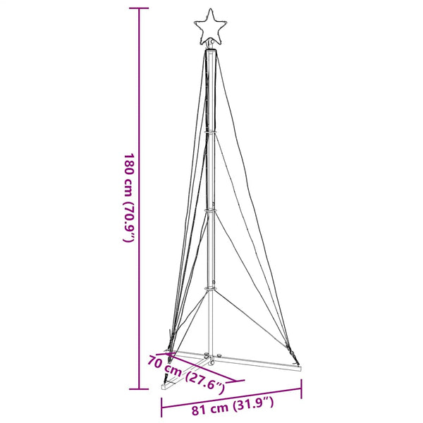 LED Weihnachtsbaum Blau 182 cm