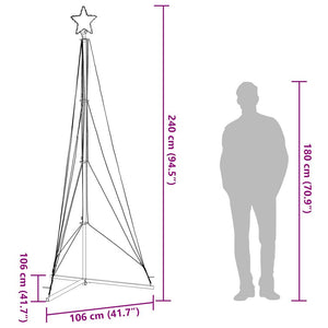LED Weihnachtsbaum Warmweiß 240cm
