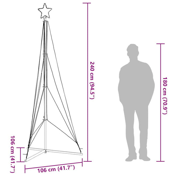 LED Weihnachtsbaum Warmweiß 240cm