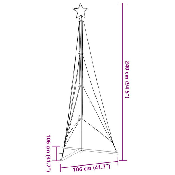 LED Weihnachtsbaum Kaltweiß 240cm