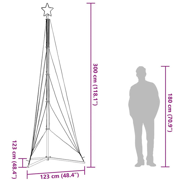 LED Weihnachtsbaum Warmweiß 302 cm